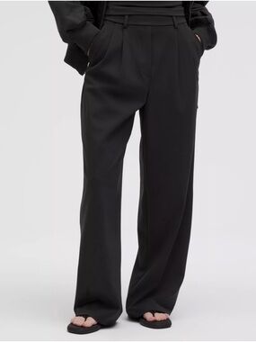 lululemon Dayfrift Wide Leg Black Dress Pants